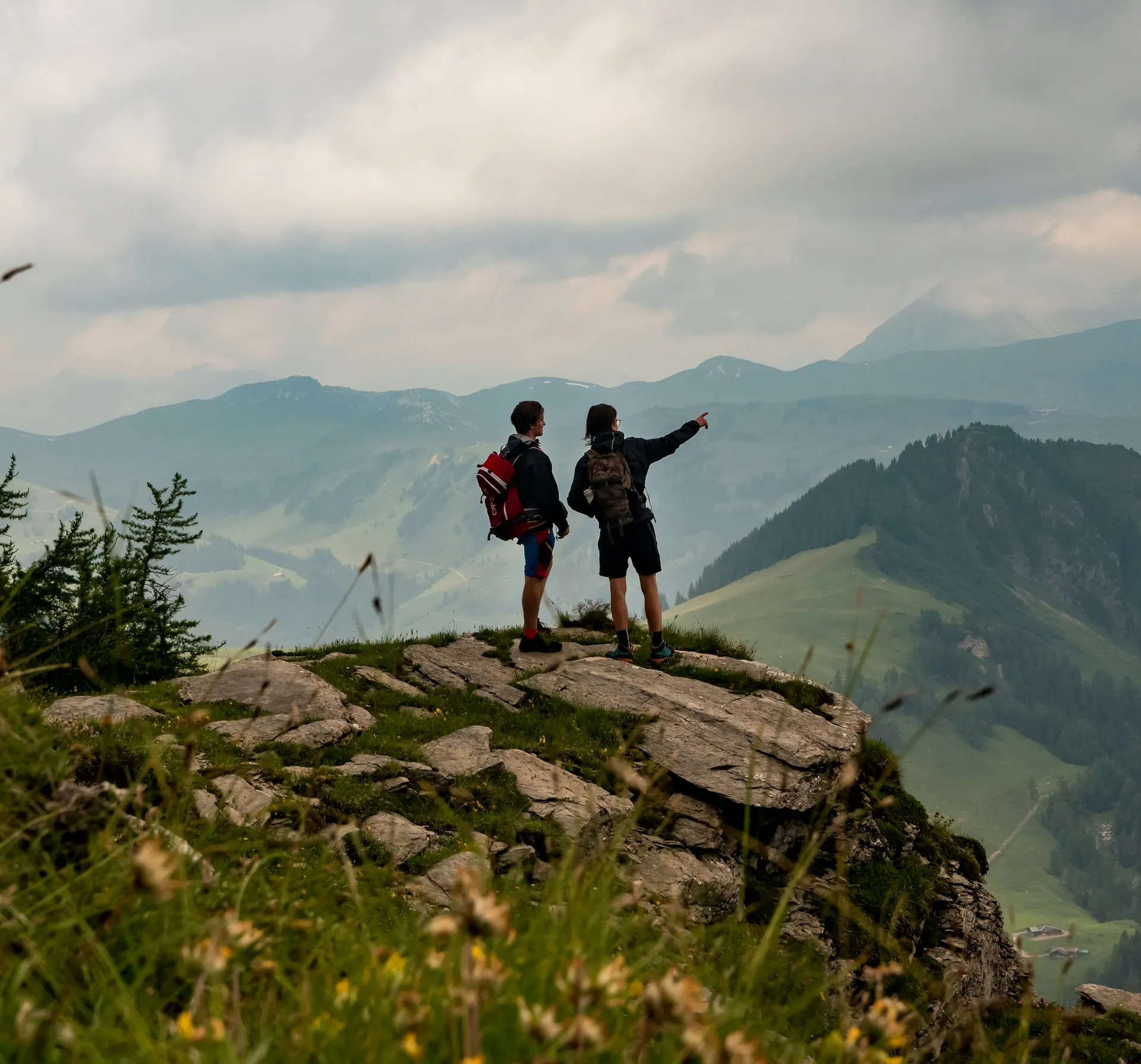 Mountain climber on trail