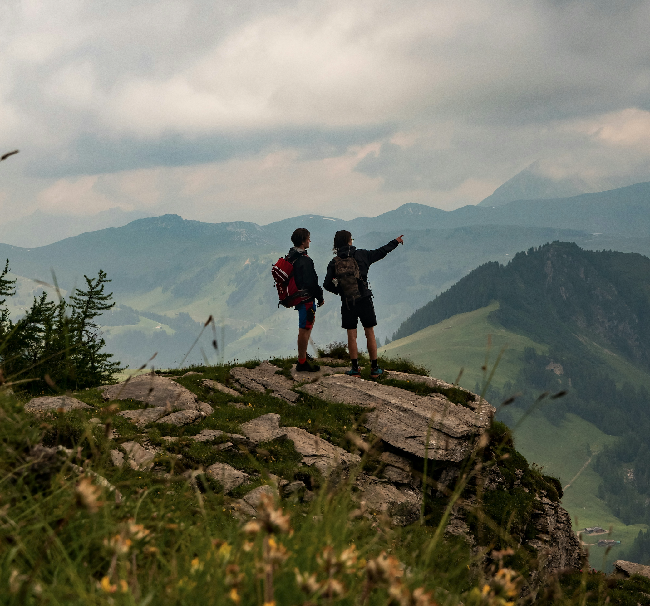Mountain climber on trail